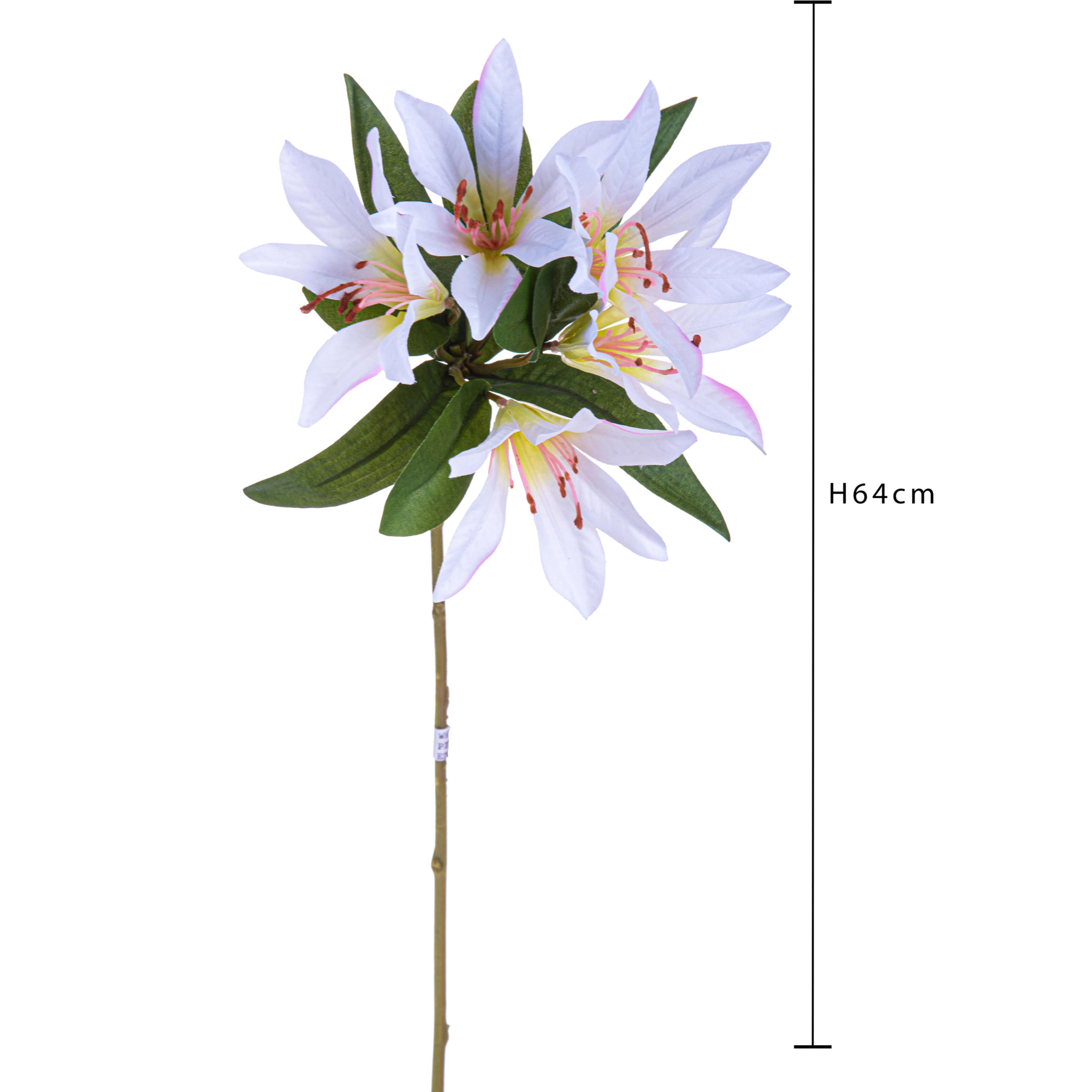 Australian Lily. Altezza 64 Cm - Pezzi 12 - 15X64X6cm - Colore: Rosa - Bianchi Dino - Lilium, Lisianthus