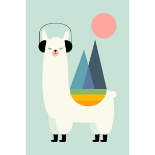 Tableau alpaga music Toile imprimée