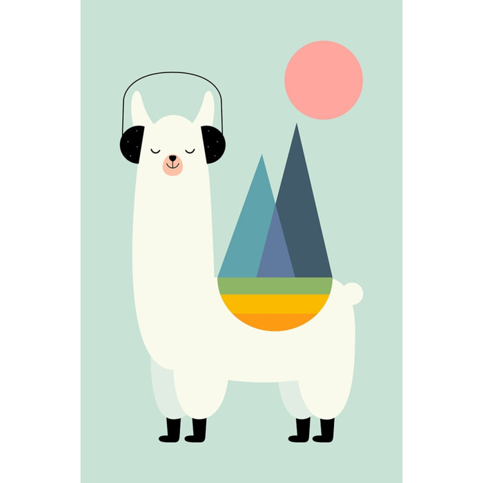 Tableau alpaga music Toile imprimée