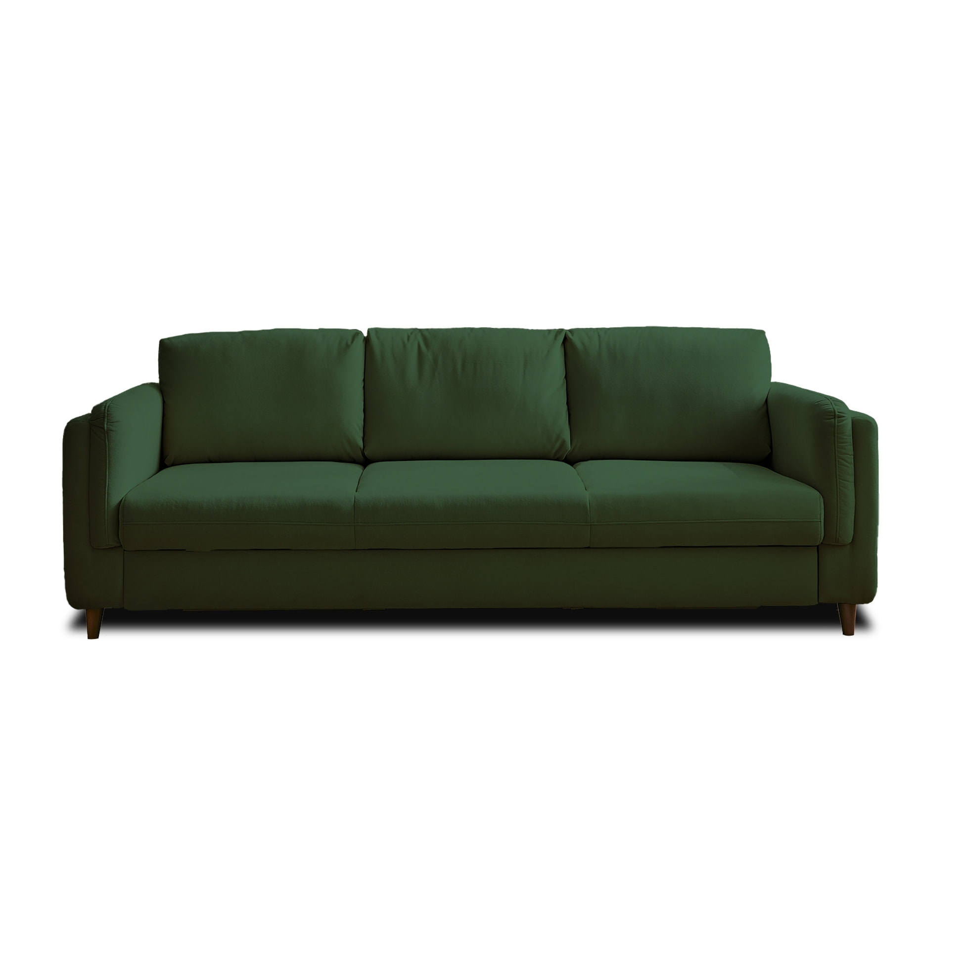 Brooke - canapé 3 places - convertible - en velours - Vert