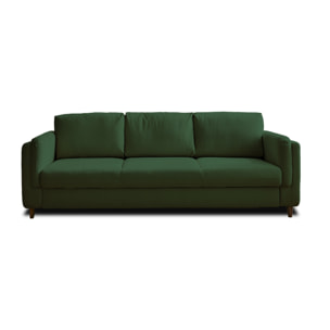 Brooke - canapé 3 places - convertible - en velours - Vert
