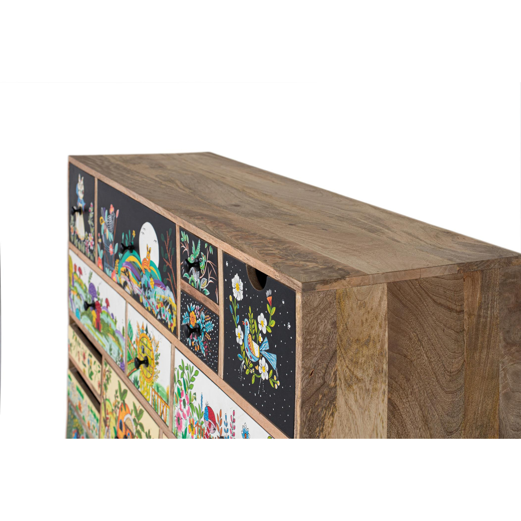 Commode en bois de manguier 120 cm style ethnique boho