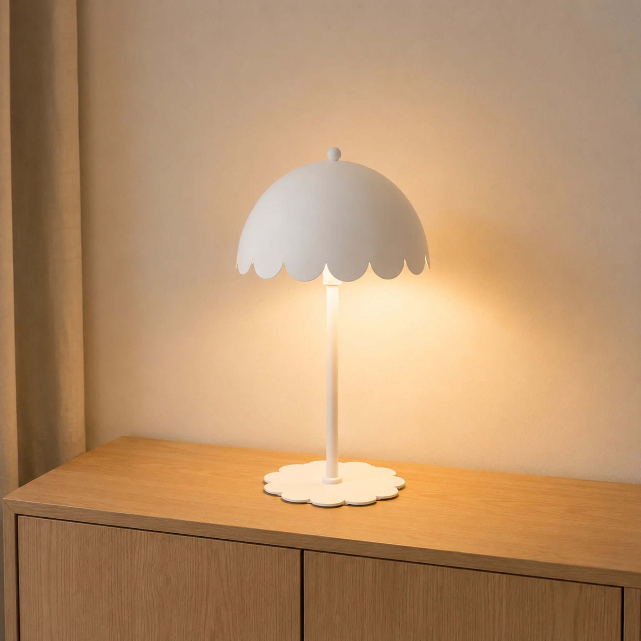 Lampe à poser en métal blanc H43 cm - Flow