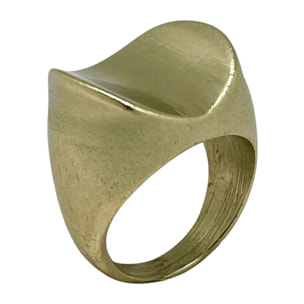 Anillo Mi Curva en dorado chapado latón