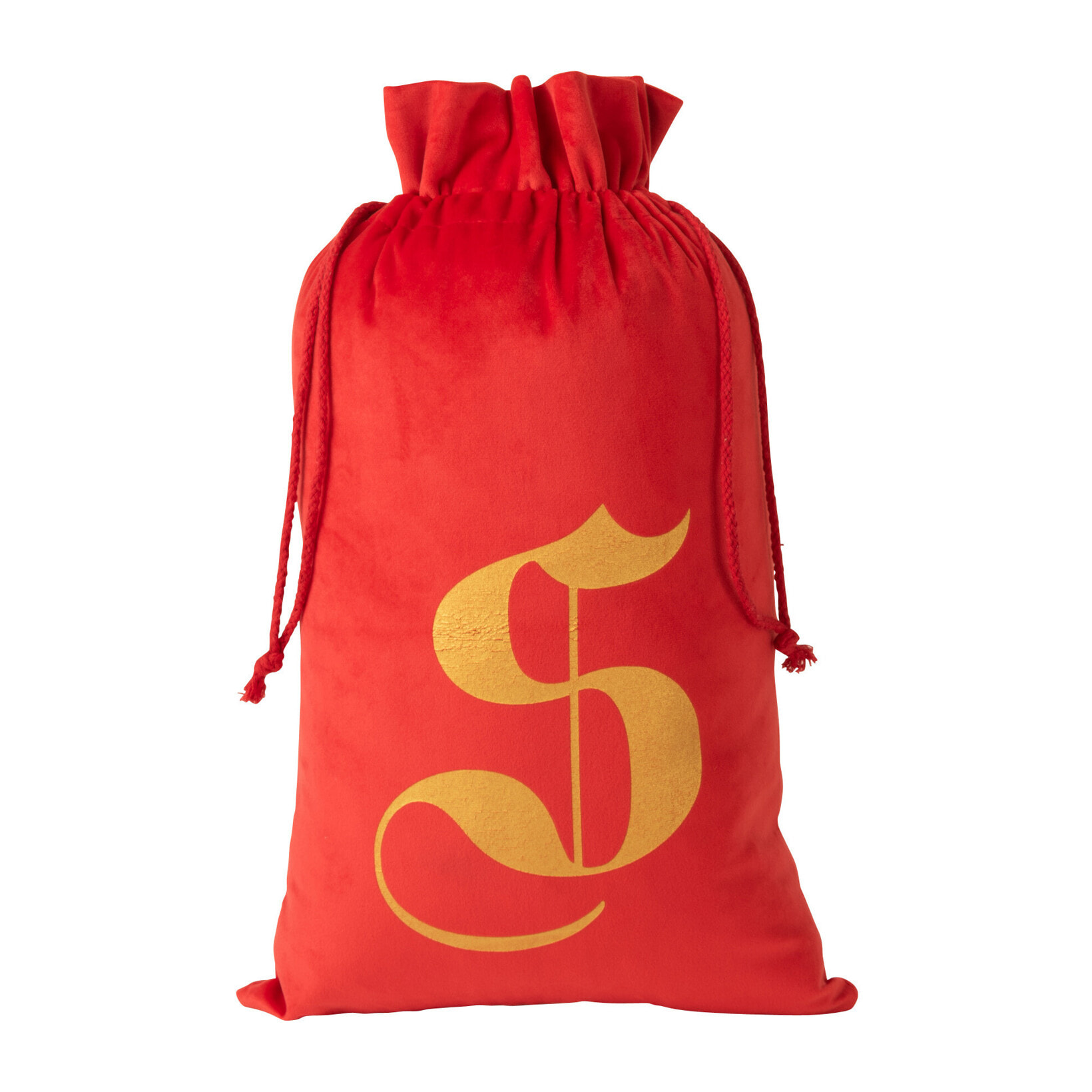 J-Line sac Noël - velours - rouge - medium