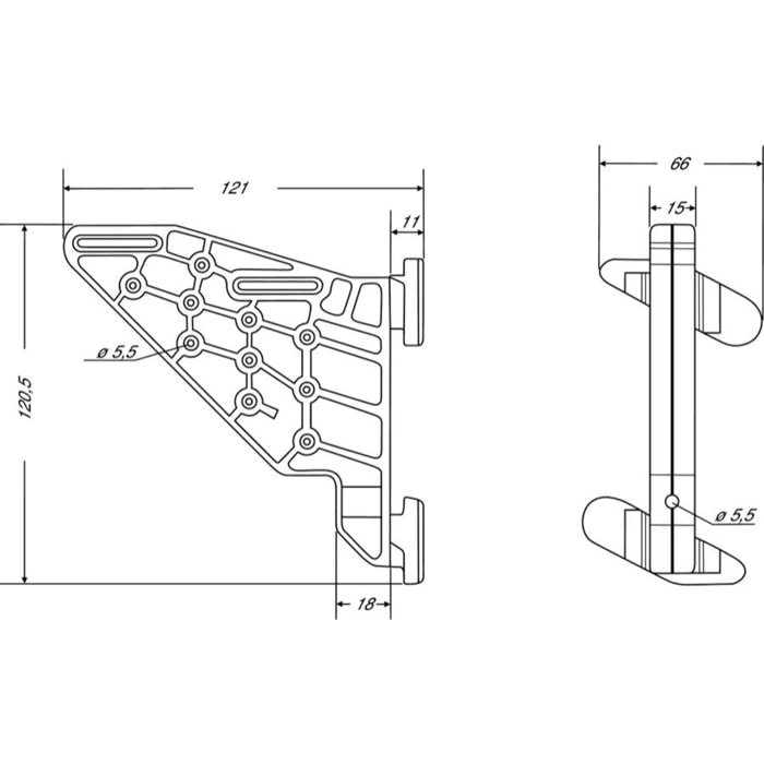 Plaquette PVC universelle NICOLL pour bandeau et habillage de rive - APLAQ