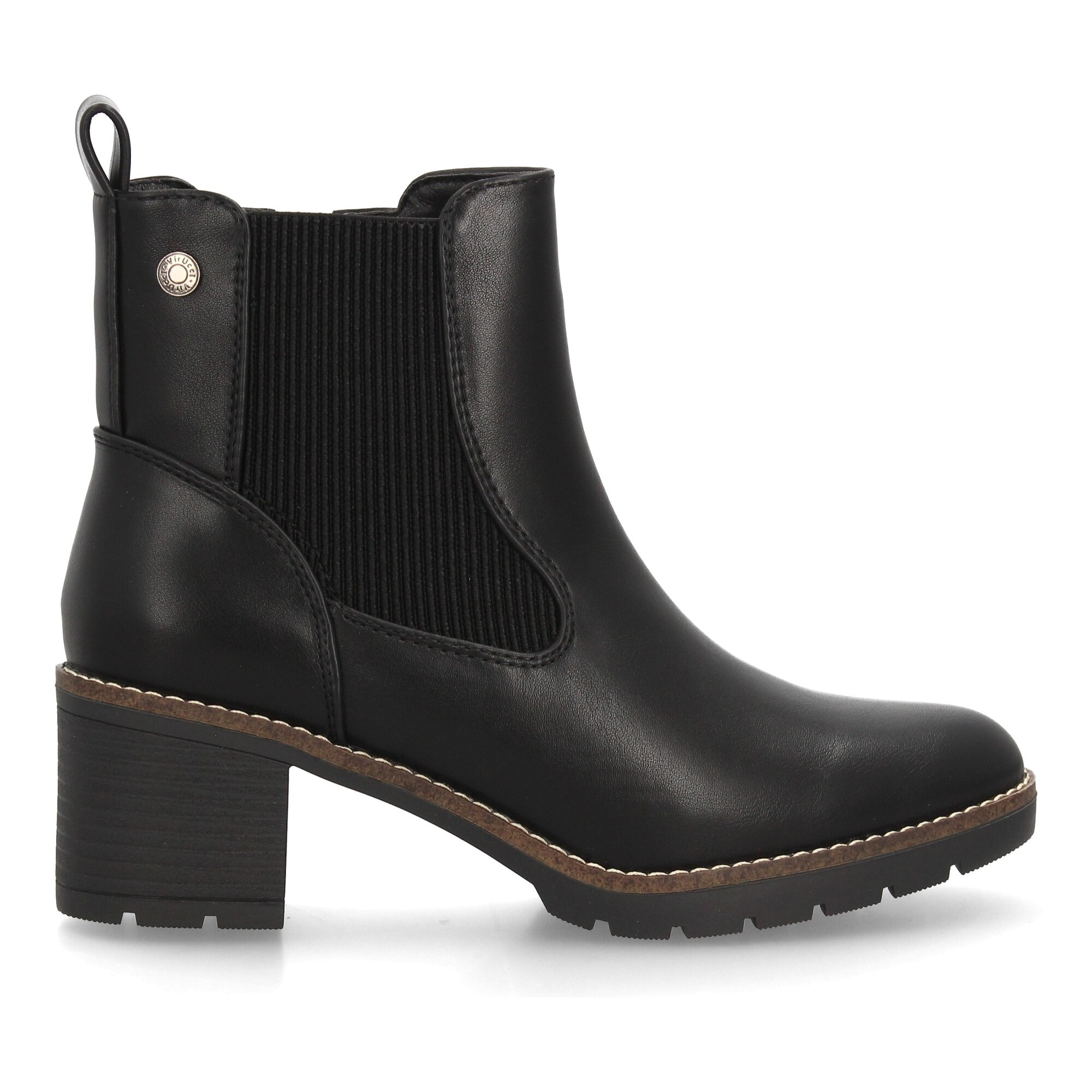 Botines de mujer estilo Chelsea con diseño clásico y paneles laterales