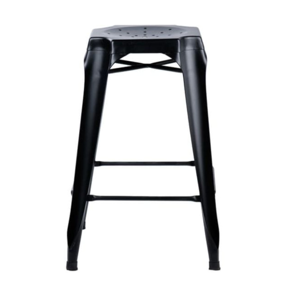 Tabouret de bar en métal noir ou gris au style industriel - STEAL