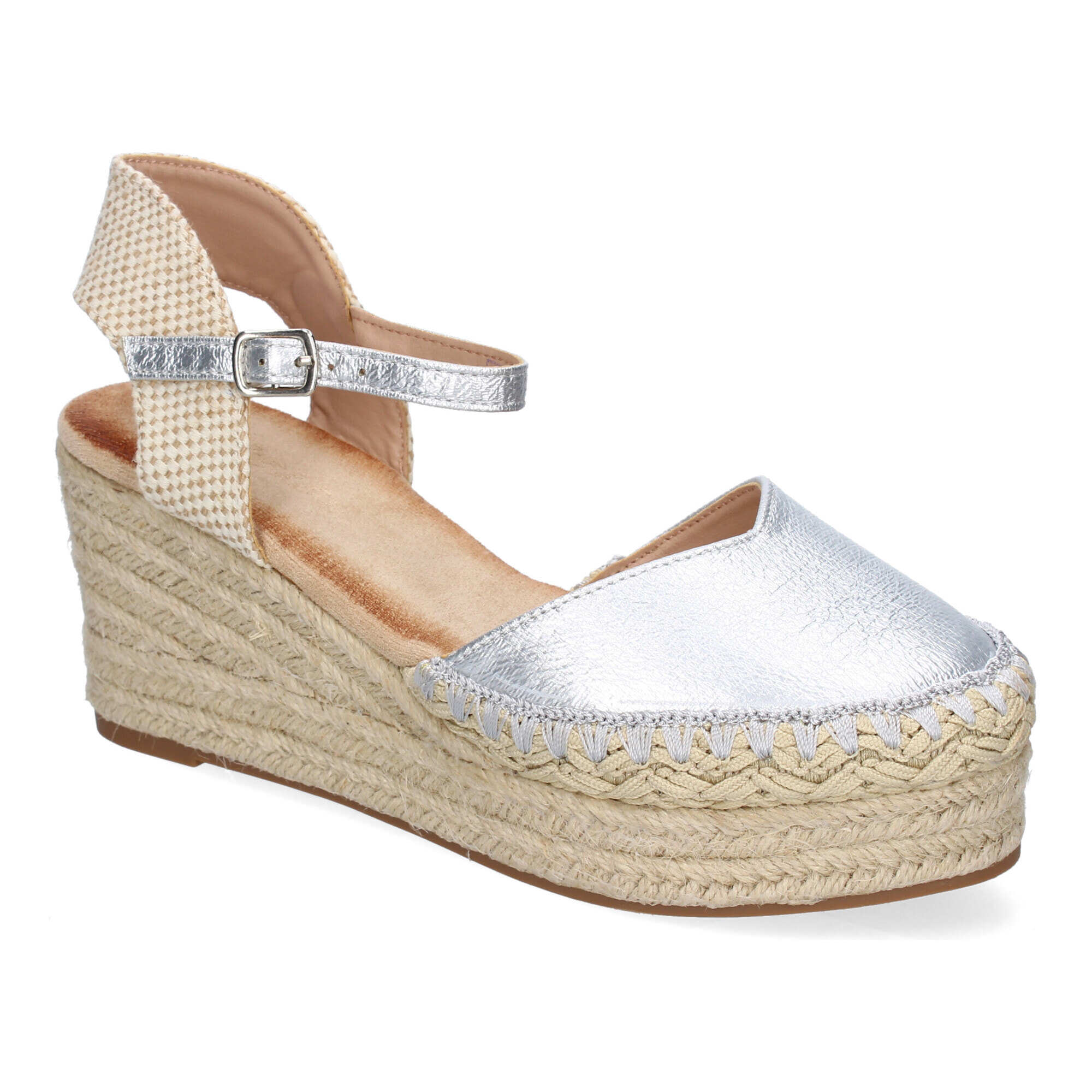 Sandalia de Cuña de Yute para Mujer, Comodas y Elegantes con Detalles Trenzados