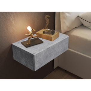 Tomasucci Table de chevet / tiroir suspendu MAK CEMENT Gris