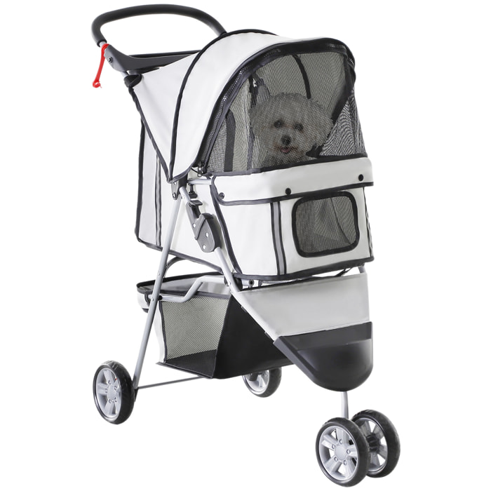 Cochecito Plegable con Ruedas 360Âº de Oxford 75x45x97cm Gris