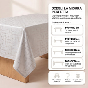 Tovaglia jacquard lurex in poliestere - ARGENTO