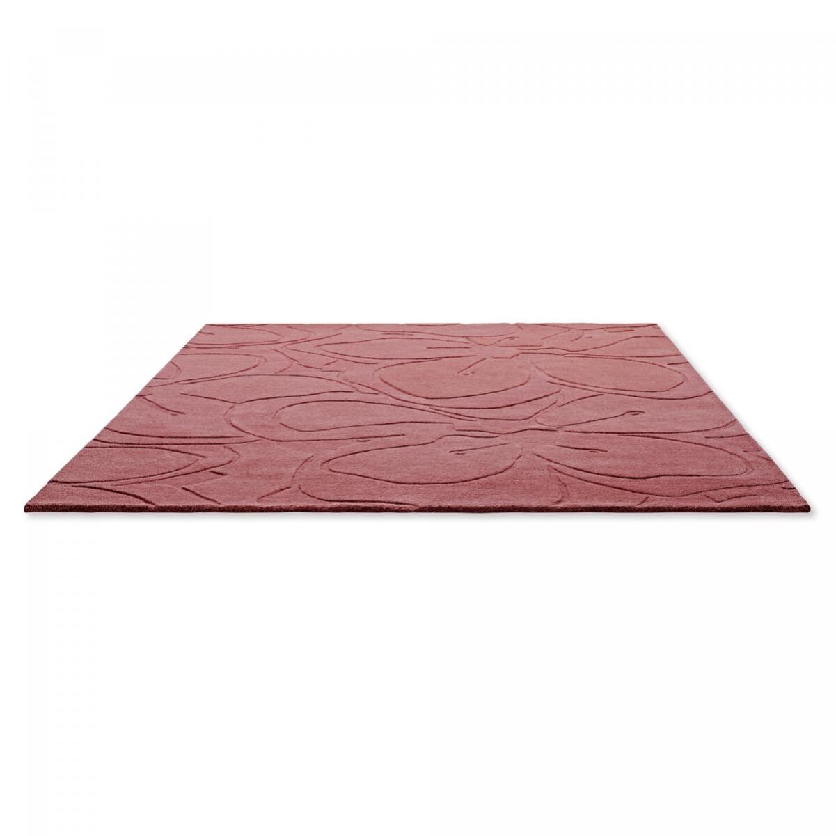 Tapis salon et chambre fait à la main en laine motif faux uni