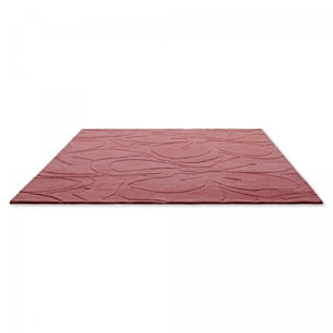 Tapis salon et chambre fait à la main en laine motif faux uni