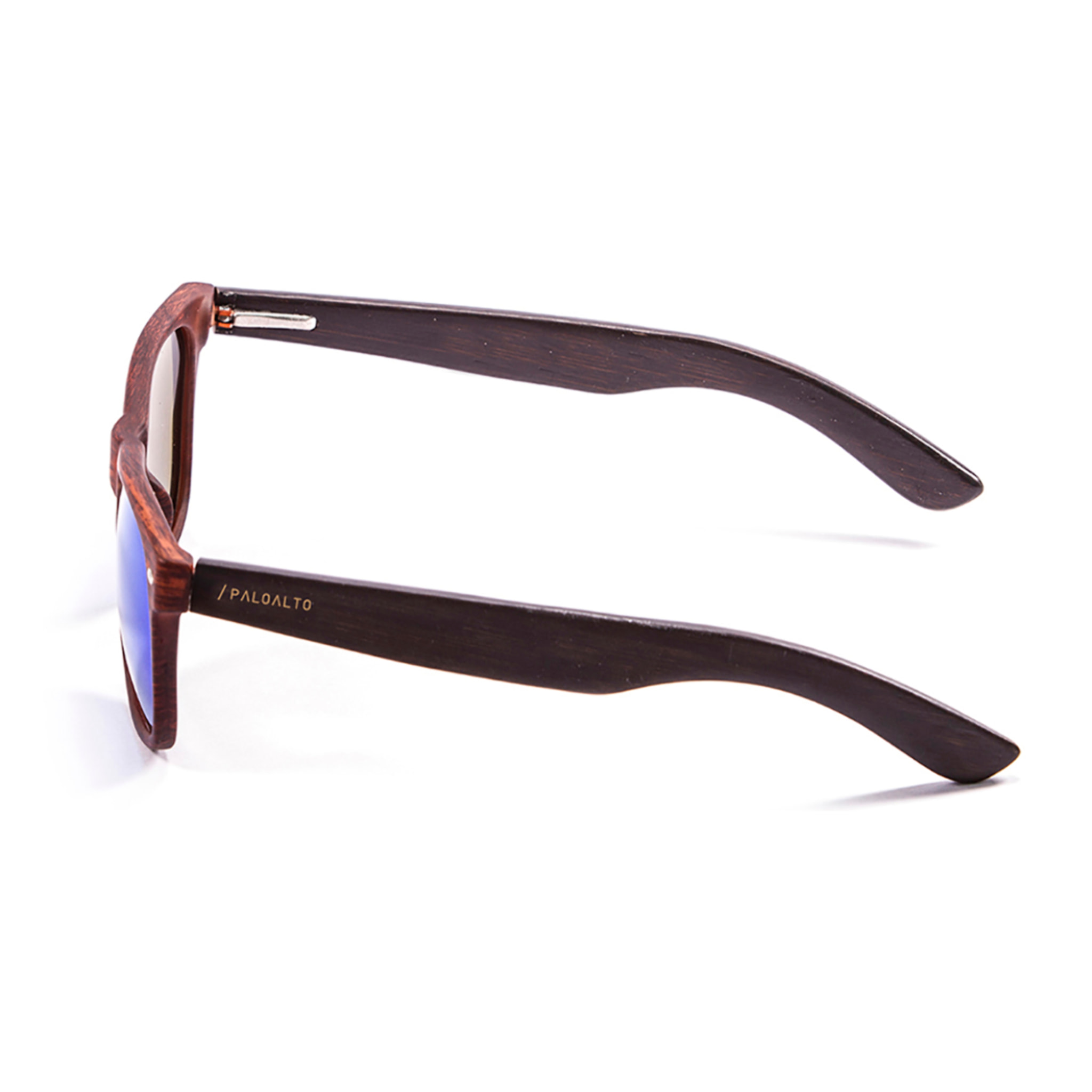 Gafas de sol PALO ALTO NOB HILL - Marrón / Revo azul y patilla marrón bambú
