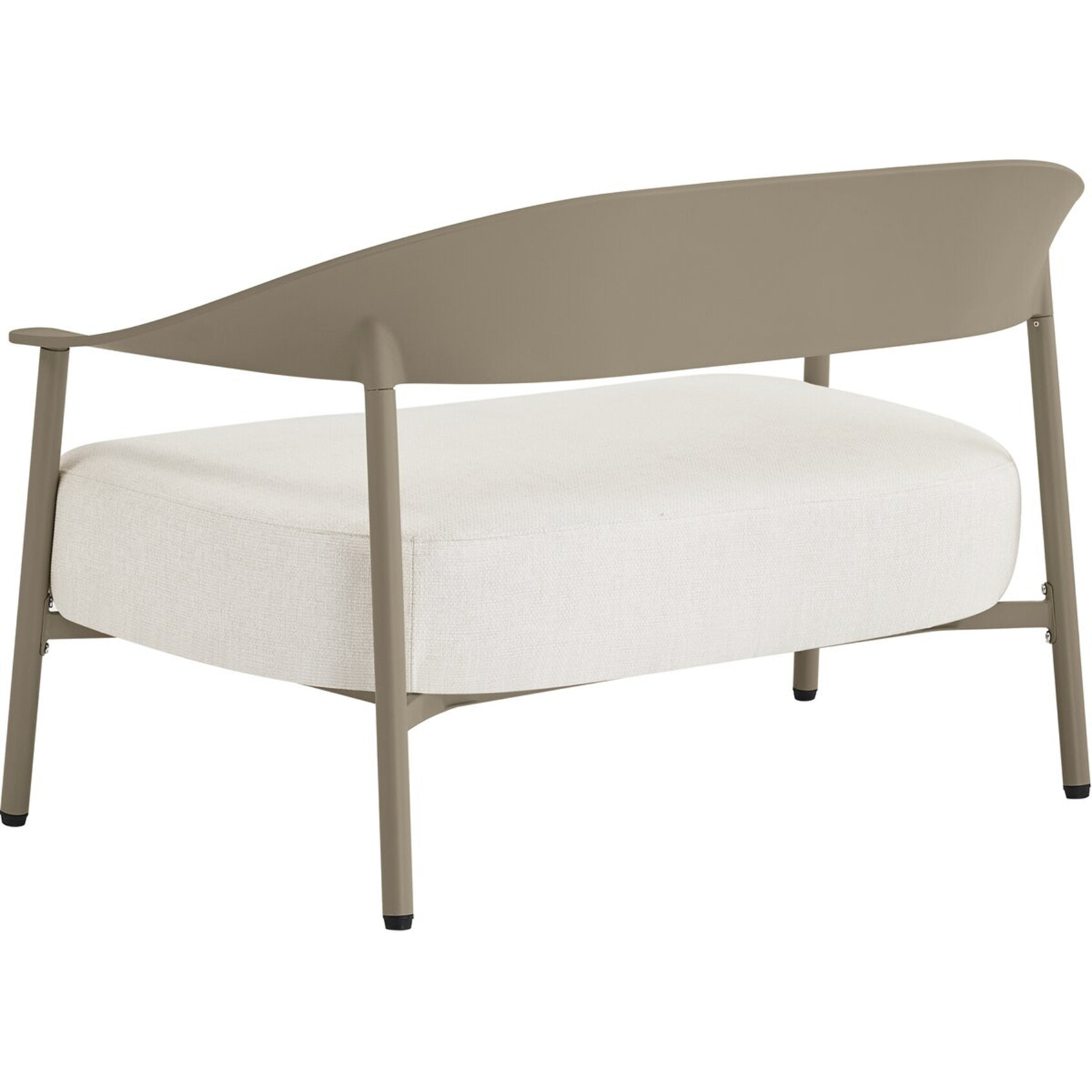 Canapé de jardin en plastique et métal "Céora" - 2 places - Taupe