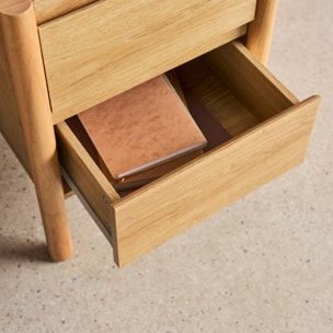 Table de chevet décor bois 2 tiroirs  HARMONY