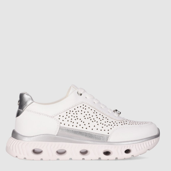 Deportivos - Blanco - Tacón: Bajo