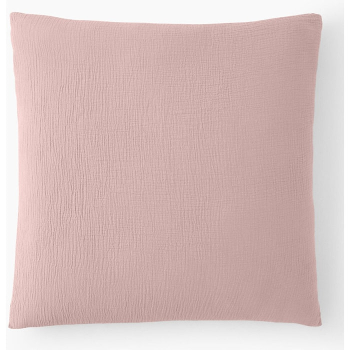 Paire de Taies d'oreiller gaze de coton rose lotus