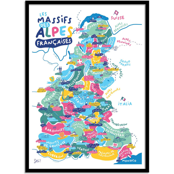Affiche - Les Alpes - Sté!