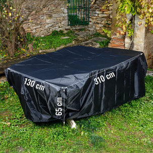 Housse L 310 x l 130 x H 65 cm pour salon de jardin