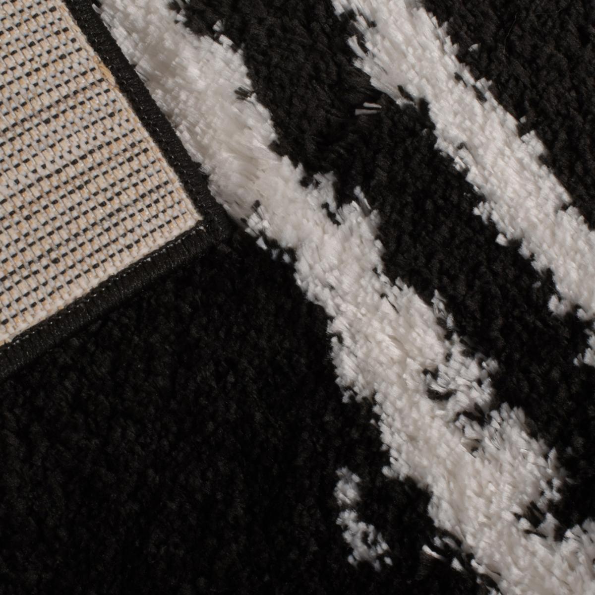 Tapis shaggy tissé motif géométrique RADO