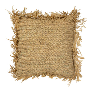 Coussin en raphia avec franges 40cm SYROS