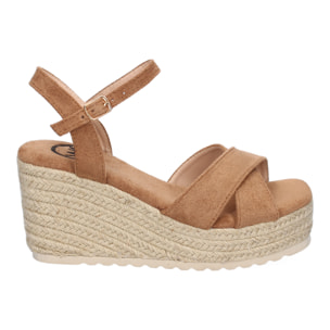 Sandalia de Cuña de Yute para Mujer, Comodas y Elegantes, Diseño Trenzado en la Pala