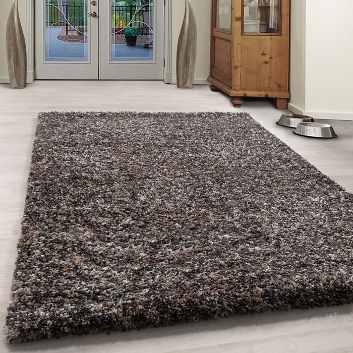 ENJOY - Tapis shaggy à poils longs taupe