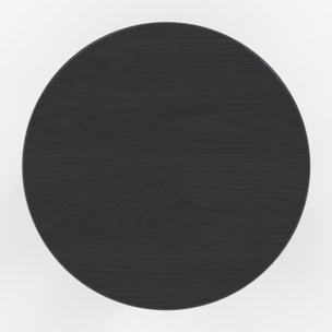 Table d'appoint ronde en bois noir D40 cm - Néa