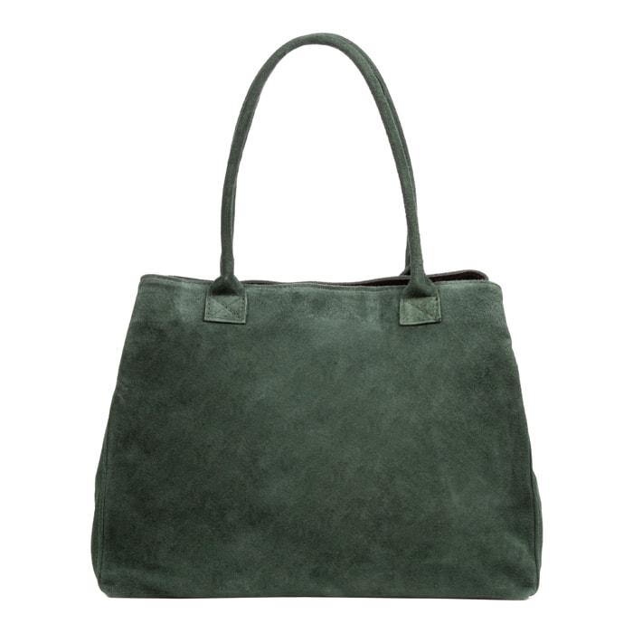Borsa Annagrazia Shopper Donna. Vera pelle scamosciata.