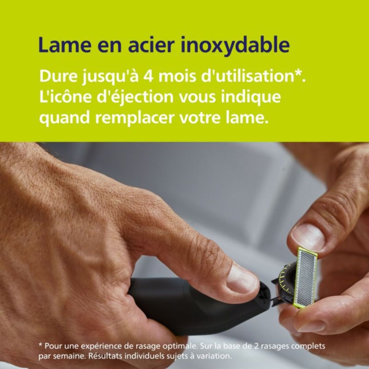 Tondeuse multi usages PHILIPS OneBlade QP6542/15, molette réglable, 14 hauteurs de coupe, précision 0,4 mm, autonomie 90 mn