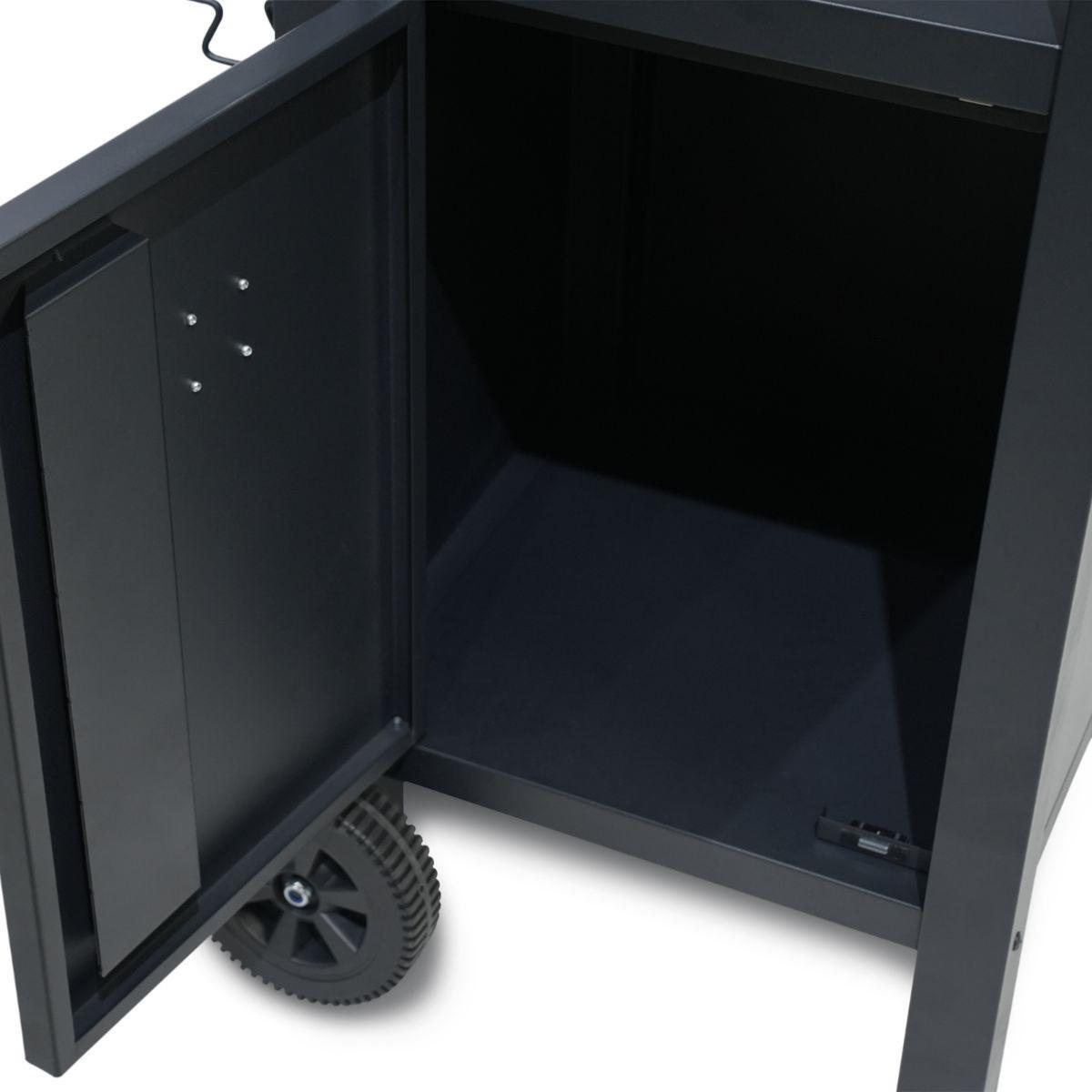 Chariot de barbecue avec rangement et housse de protection