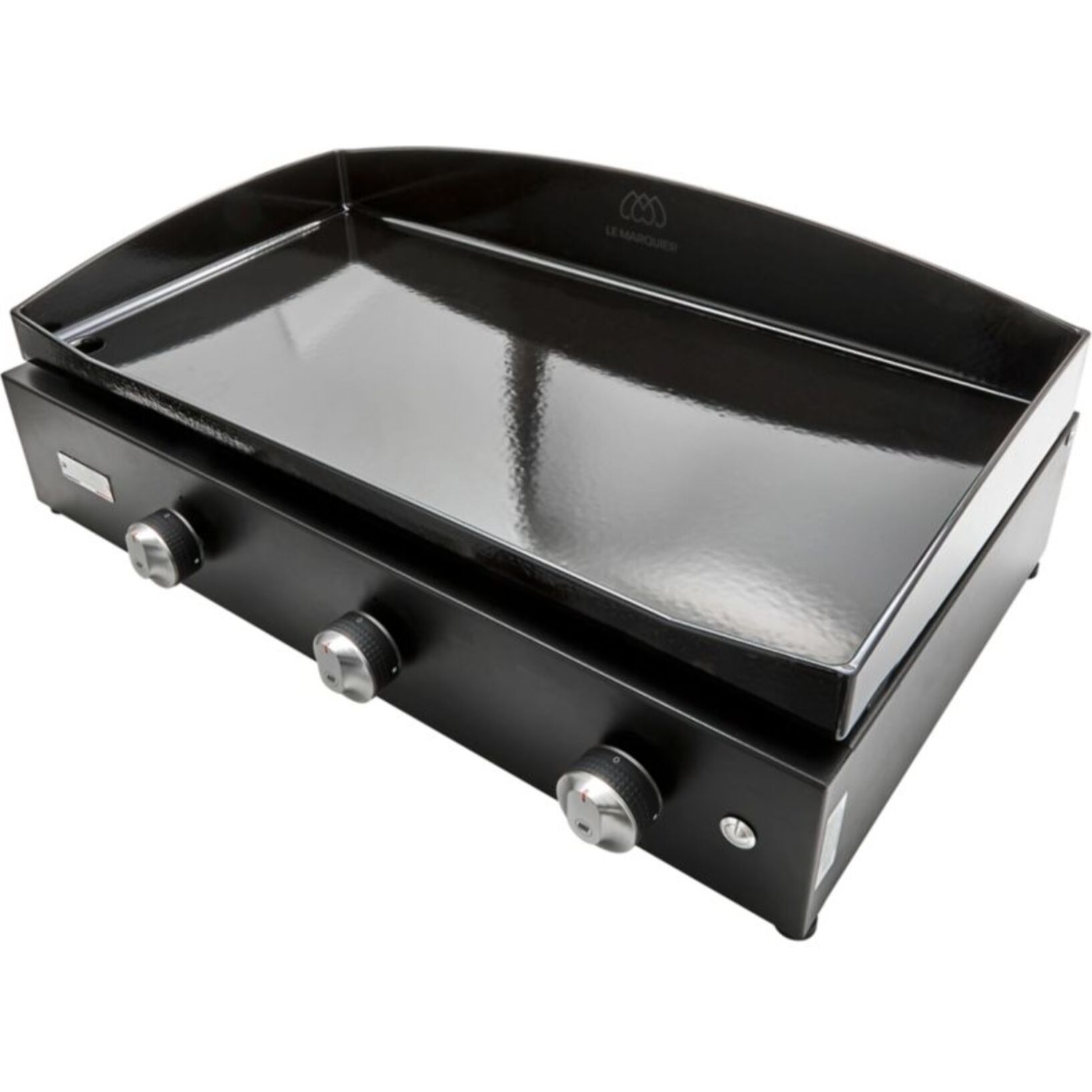 Plancha gaz LE MARQUIER Pure 375 Noir 3 brûleurs à poser, 75x40 cm