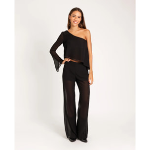 Pantalón de mujer largo con transparencia