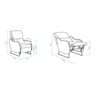 Sillón Relax Visco - 3 Niveles Reclinación - Viscoelástica en Asiento y Respaldo - Múltiples Colores