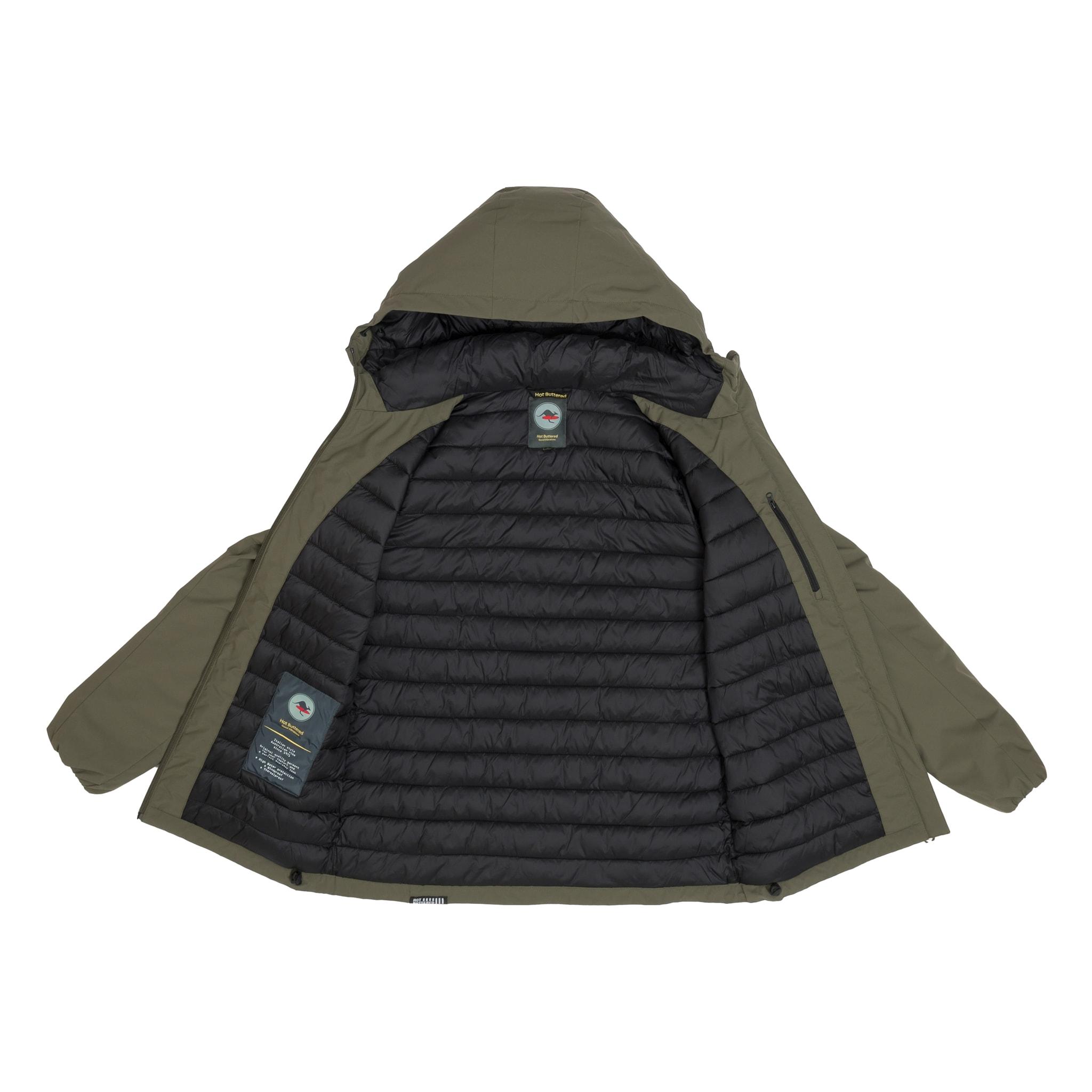 Chaqueta Hot Buttered térmica impermeable Millaa verde militar