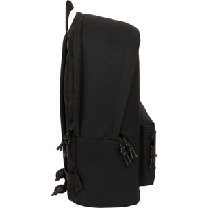 Mochila doble para portatil 15,6"+usb f.c.barcelona chica negro