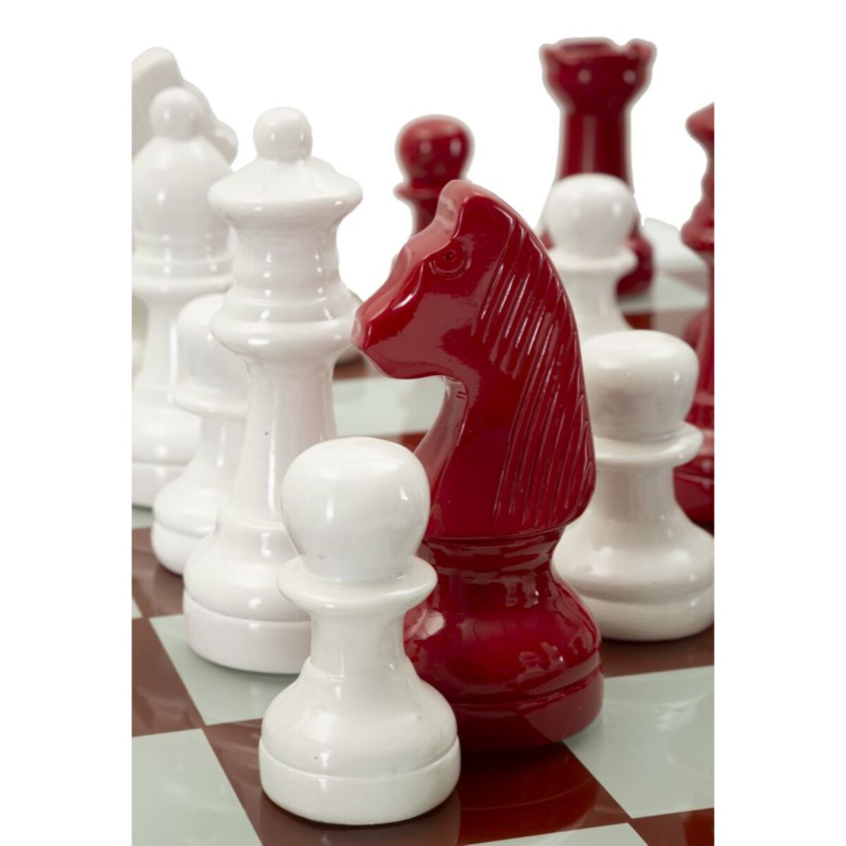 SET SCACCHIERA ROSSA/BIANCA CM 61X61X14