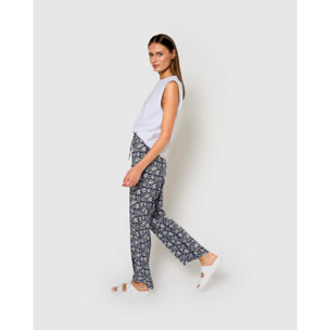 Pantalón viscosa mikonos azul marino