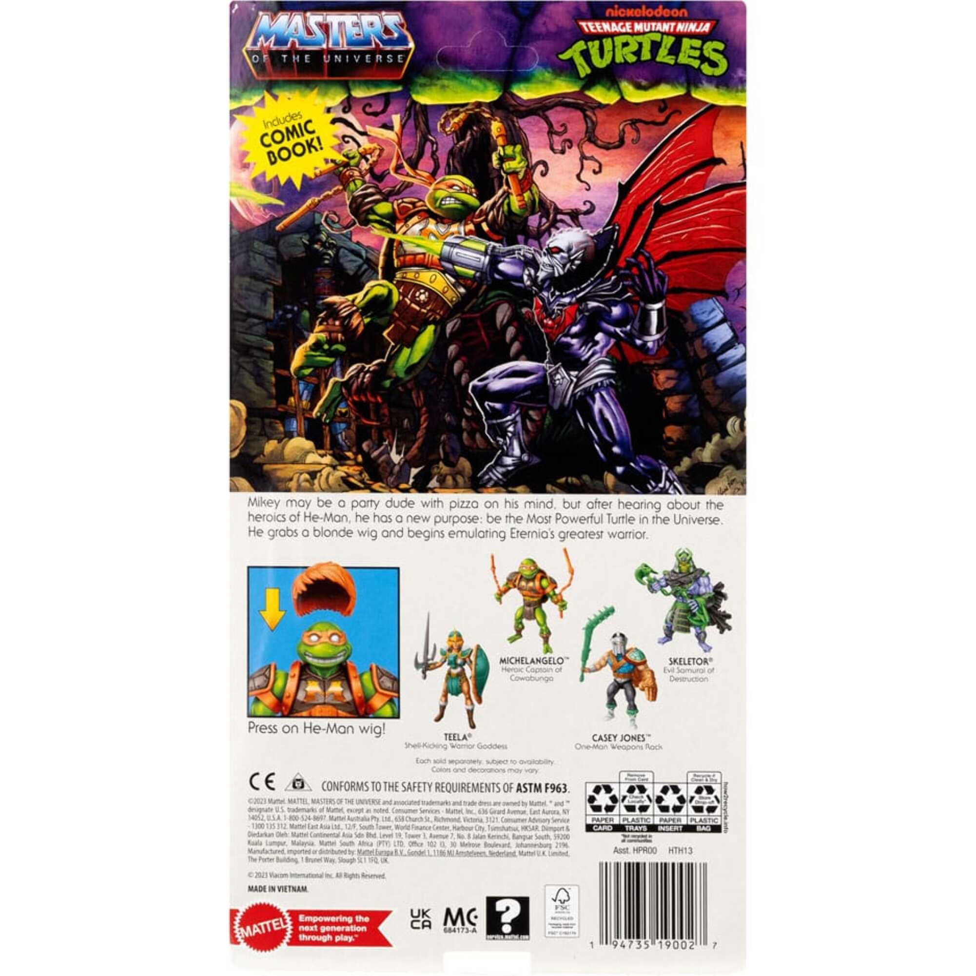 Motu X Tmnt: Turtles Of Grayskull Action Figura Michelangelo 14 Cm Mattel