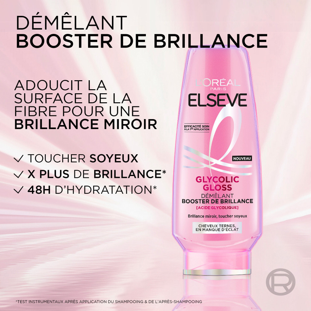 Lot de 12 - L'Oréal Paris Elseve Glycolic Gloss Démêlant Booster de Brillance 200ml