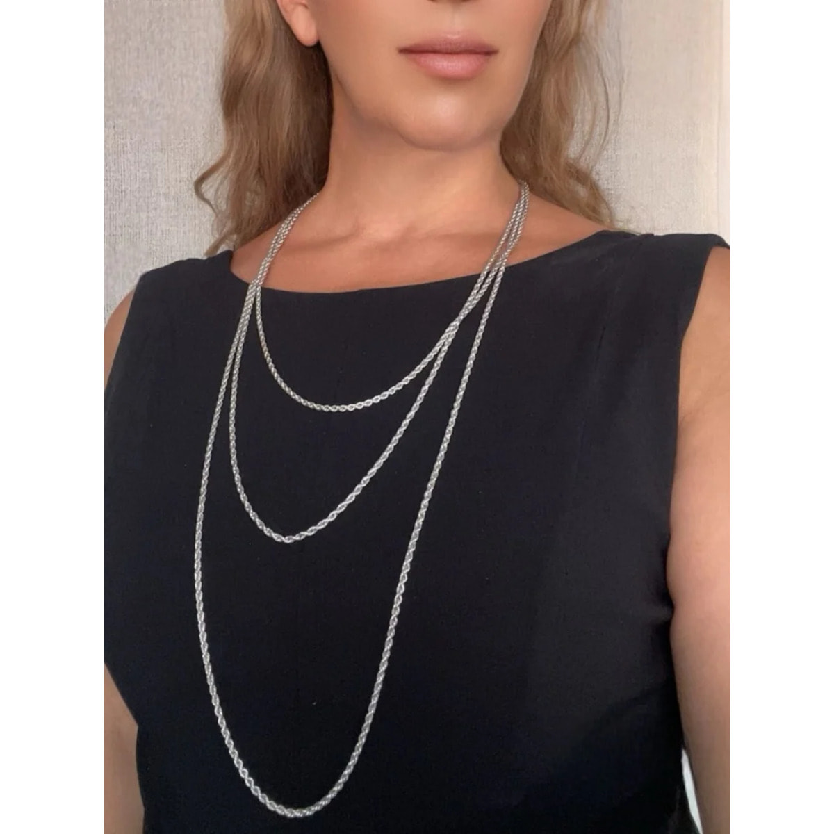 Collar largo Trinity plata 10µ