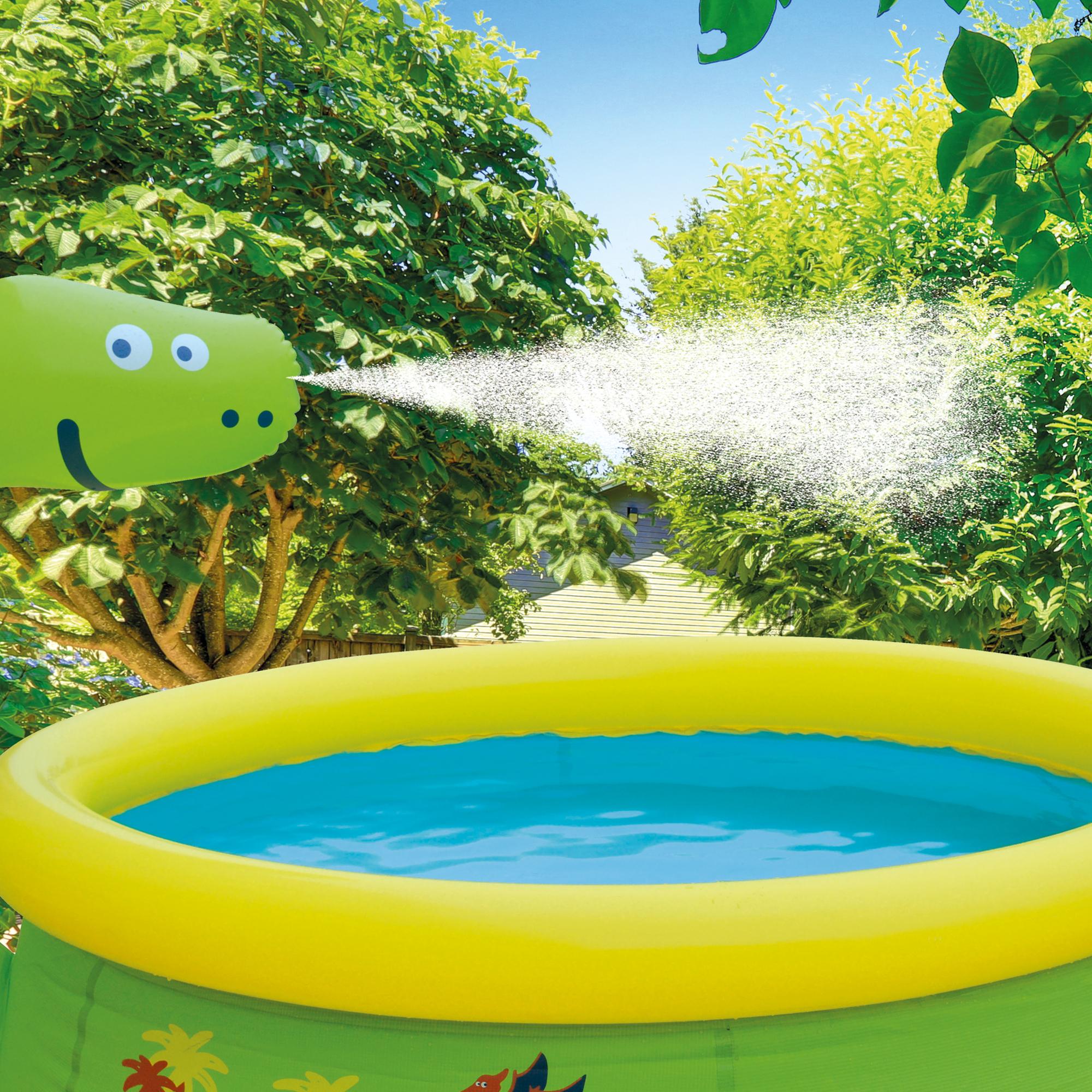 Piscinetta Gonfiabile Dinosauro Avenli 175x62cm con Gioco a Spruzzo d'Acqua per Bambini