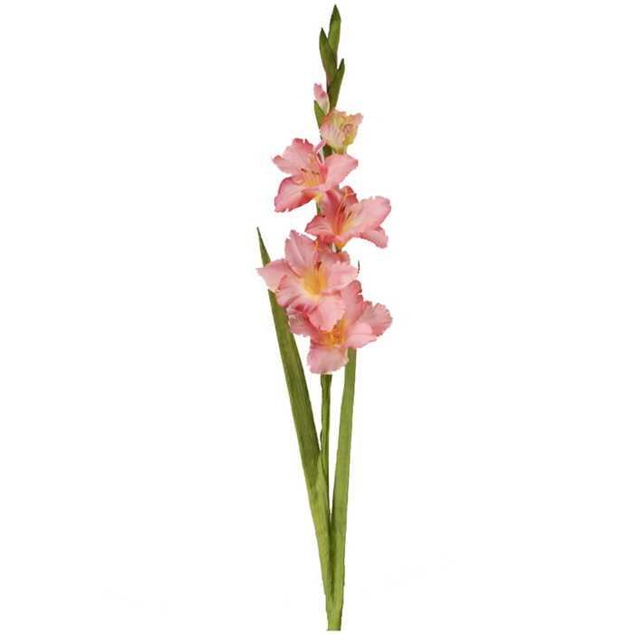 Fiore Di Gladiolo Mini. Altezza 74 Cm - Pezzi 12 - 13X74X7cm - Colore: Rosa - Bianchi Dino - Fiori Artificiali