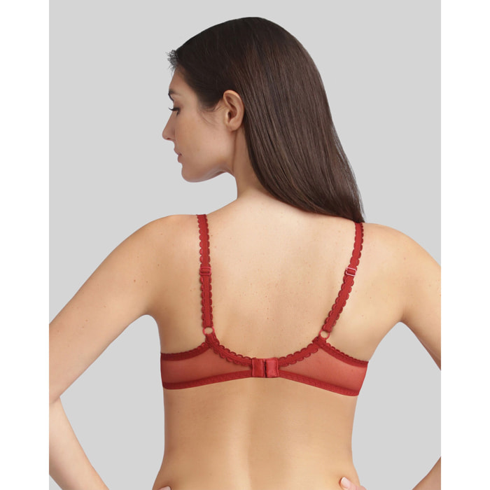 Sujetador con aro de encaje reciclado floral