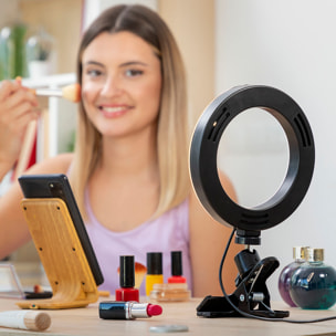Anneau Lumineux Selfie avec Clip de Support Lumahoop InnovaGoods