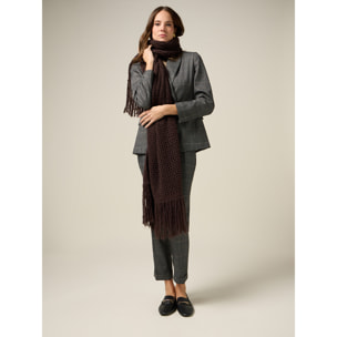 Oltre - Sciarpa in maglia misto lana - Marrone