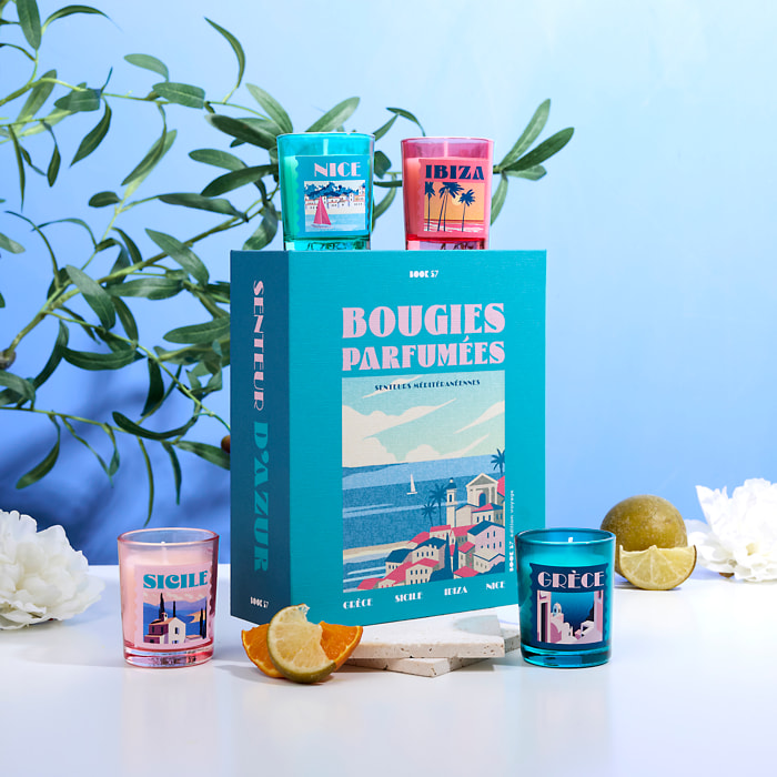 Bougie Parfumee X4 Coffret Voyage