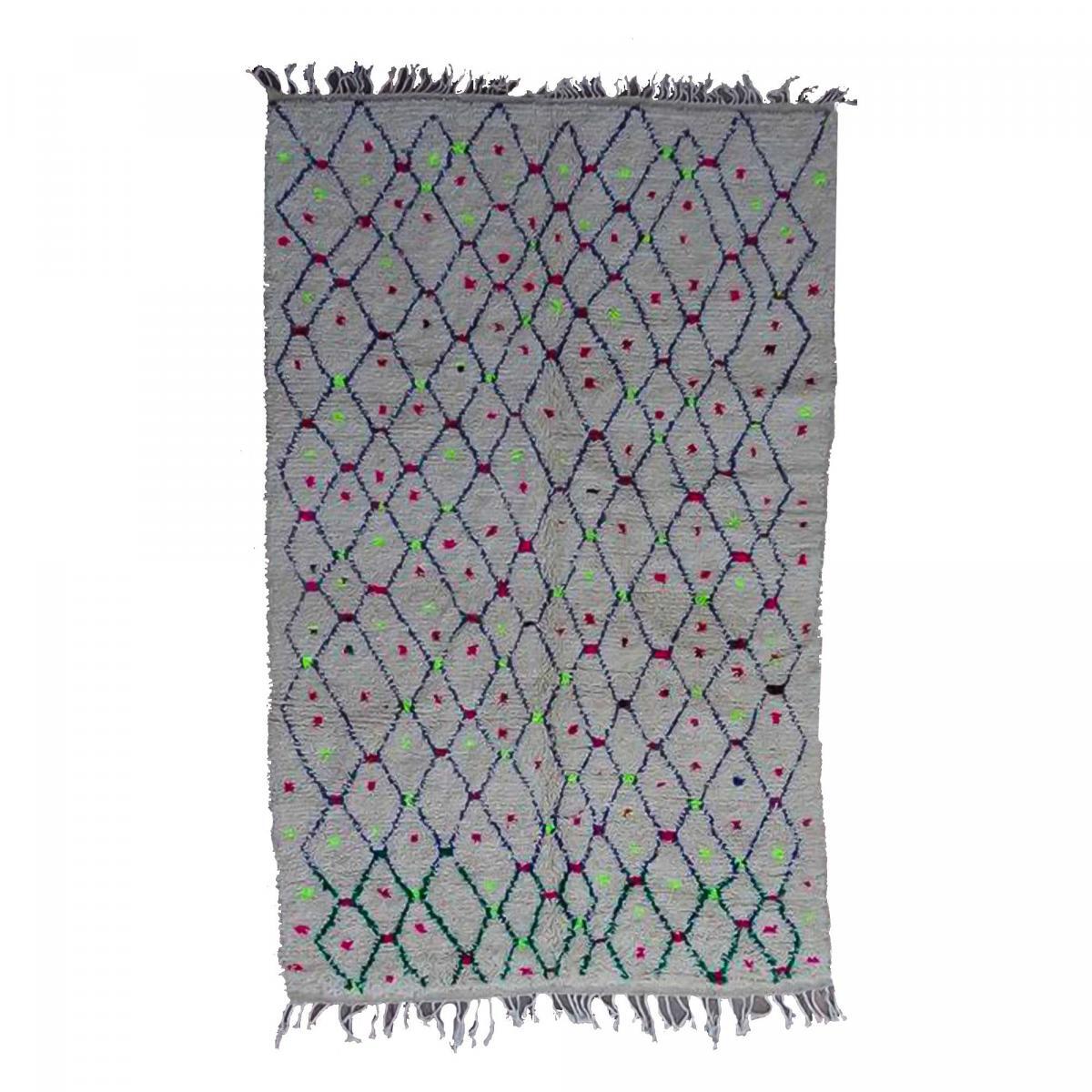 Authentique tapis berbère fait main en laine JELI